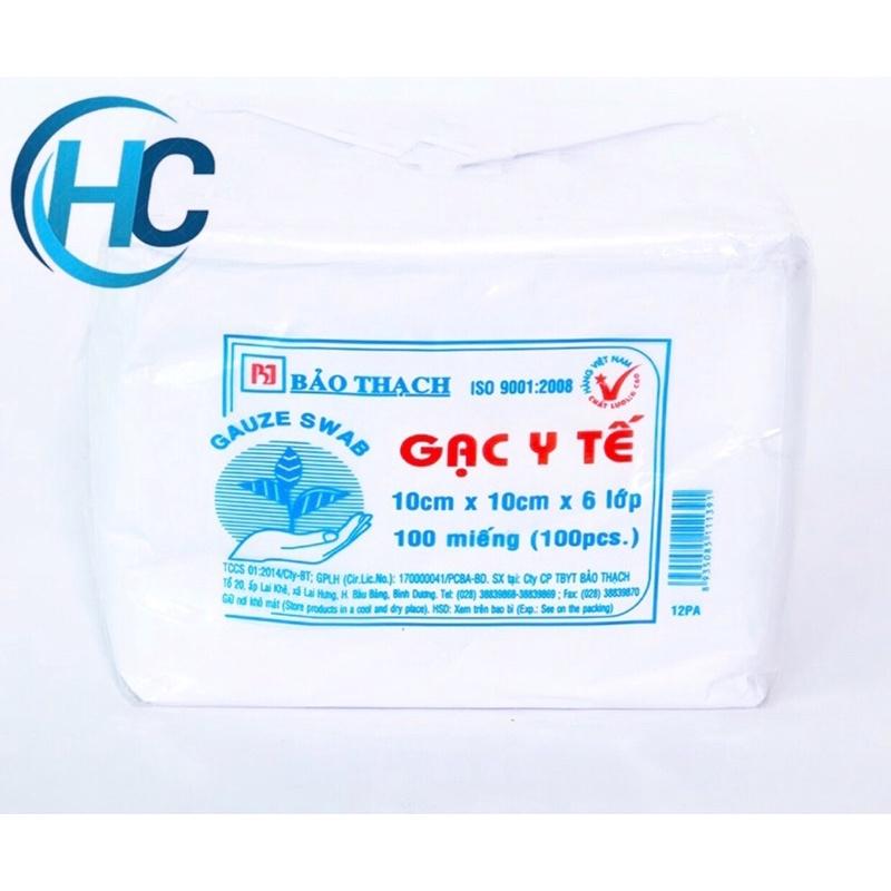 Gạc Y Tế Bảo Thạch (10cmx10cmx6 lớp) 100 miếng