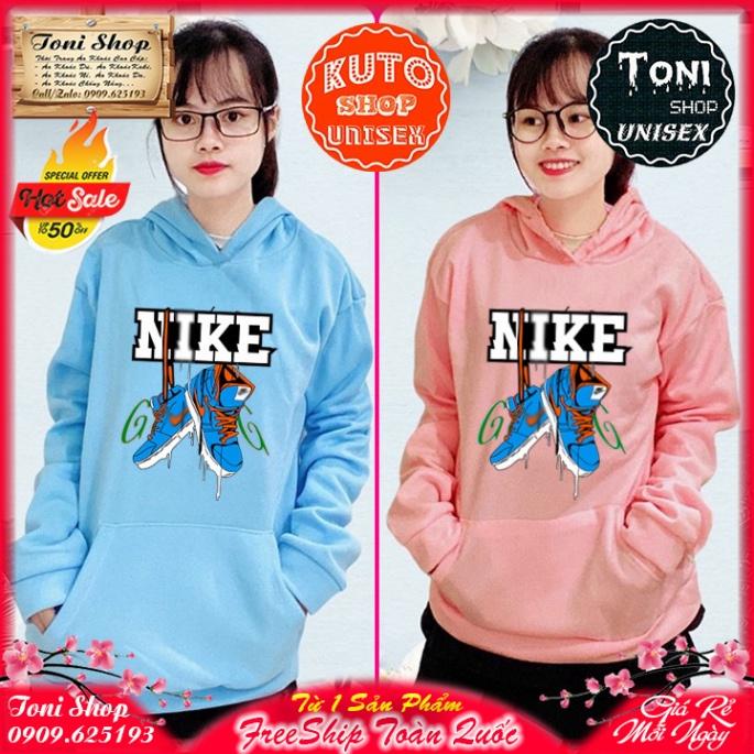 ÁO HOODIE GIÀY NAIKI - In Pet Siêu Bền Siêu Đẹp - Full Size Full Màu (HD6200 - Kèm Ảnh Thật) (TONI SHOP)