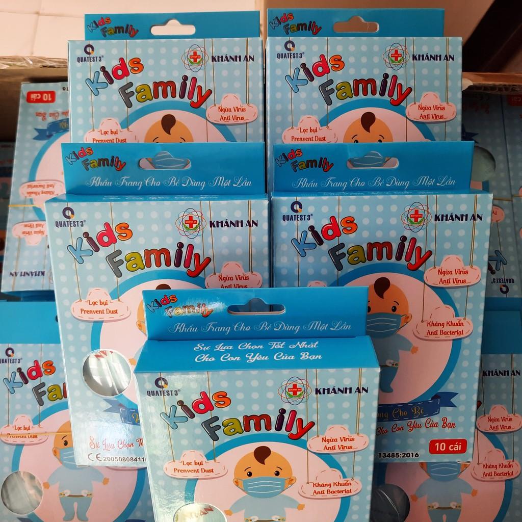 Combo 5 hộp Khẩu trang y tế Khánh An Kids Family dành cho trẻ em từ 5 đến 12 tuổi