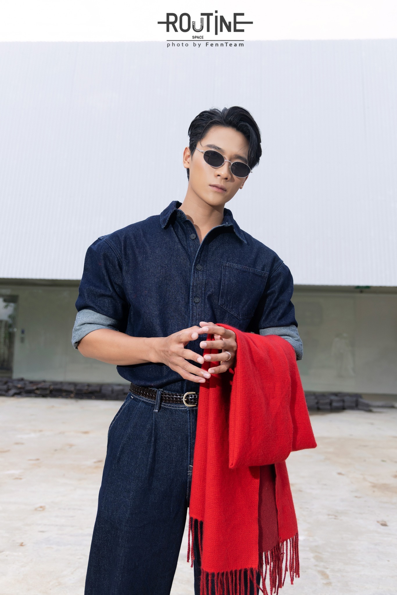 Áo Sơ Mi Denim Nam Tay Dài Form Loose - ROUTINE 10S26DSH001