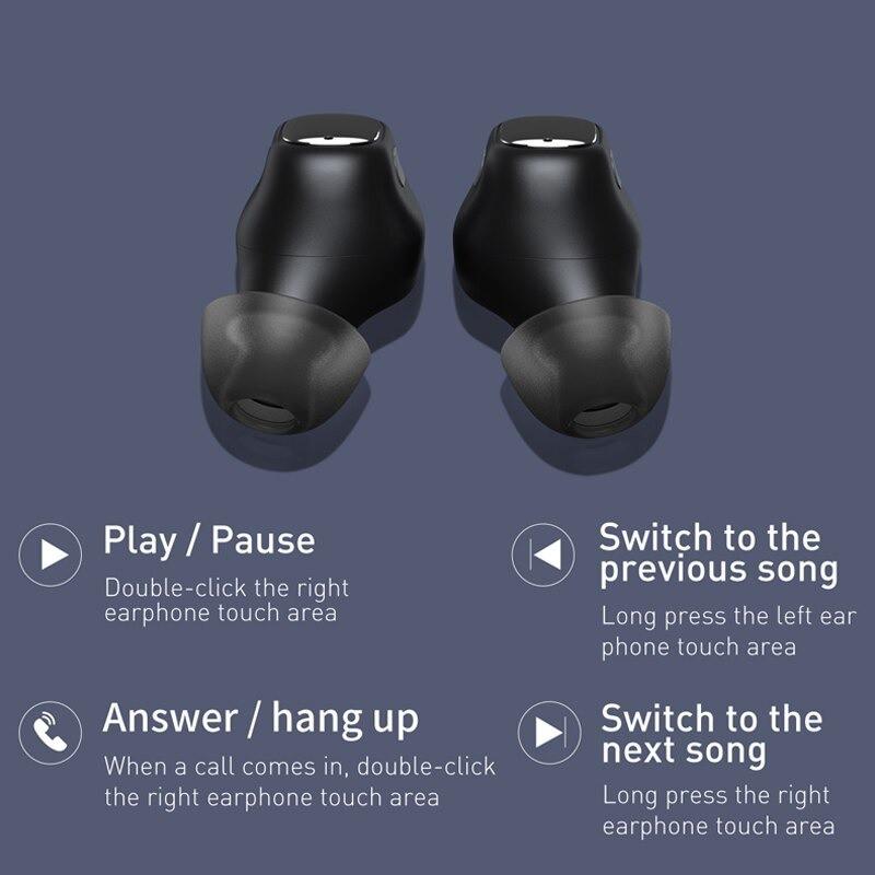 Tai nghe Bluetooth Baseus Encok True Wireless Earphones WM01 (TWS, Bluetooth 5.0, Stereo Earbuds, Touch Control, Noise)