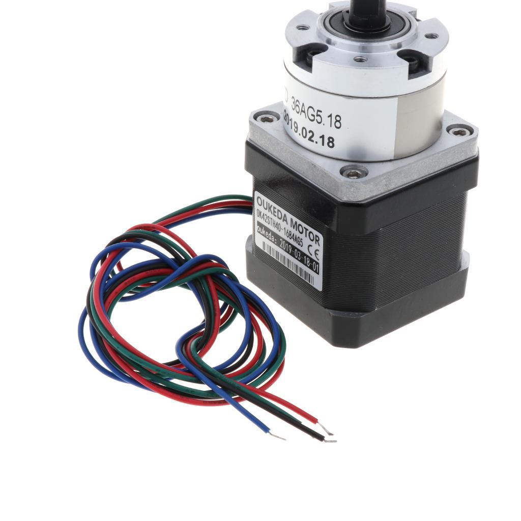 Nema17 Planetary Gear Box Stepper Motor Reduction Ratio1:5.18 for 3D Printer