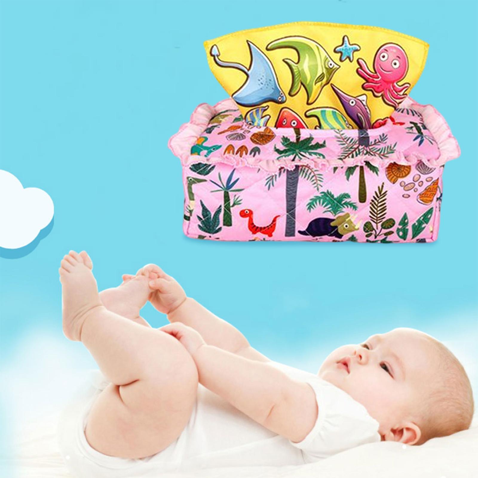 Baby Tissue Box Toys Educational Toys for Boys Girls 6-12 Months Baby Kids