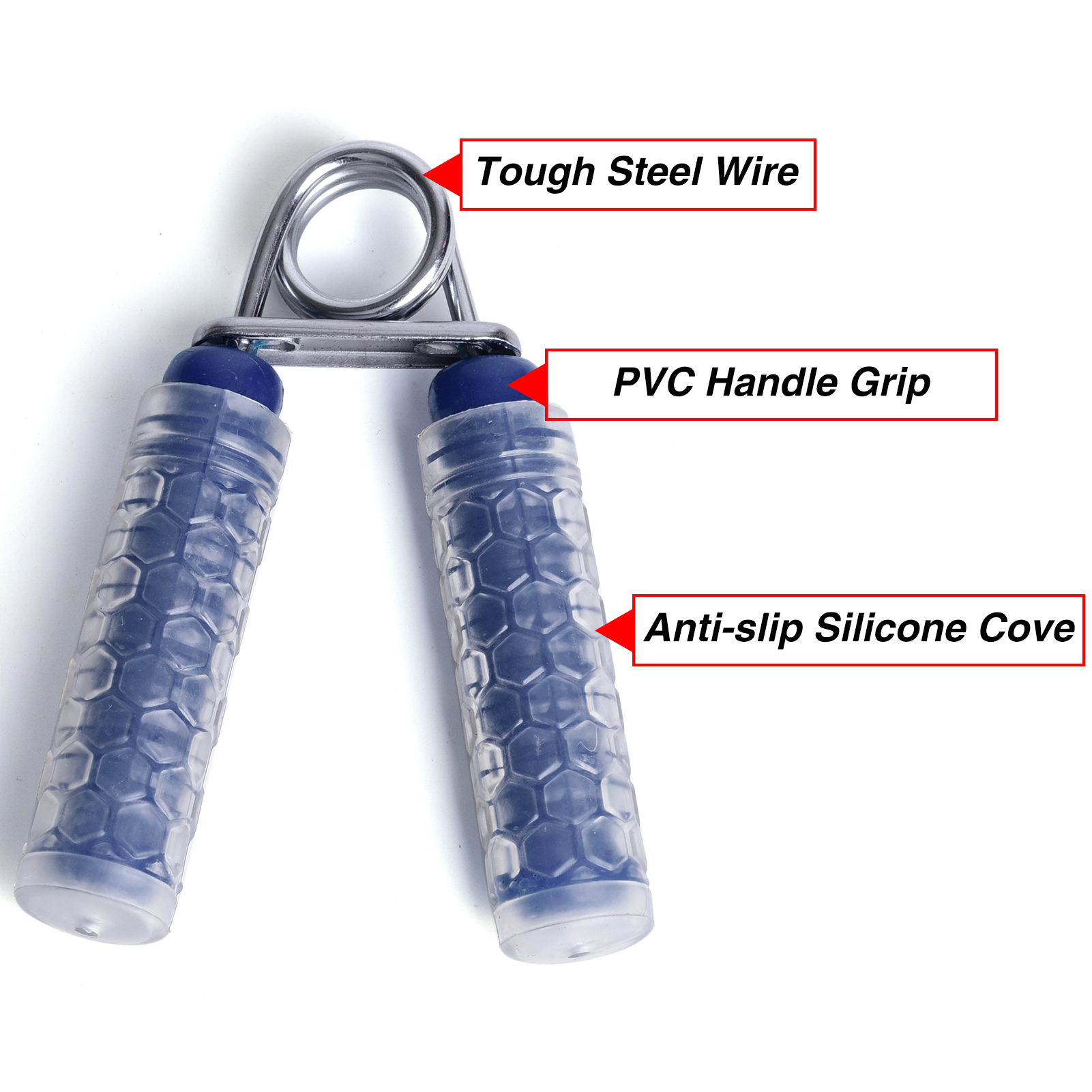 Dụng cụ tập lực ngón tay chuyên nghiệp vỏ silicone, chống trượt và cầm nắm thoải mái.