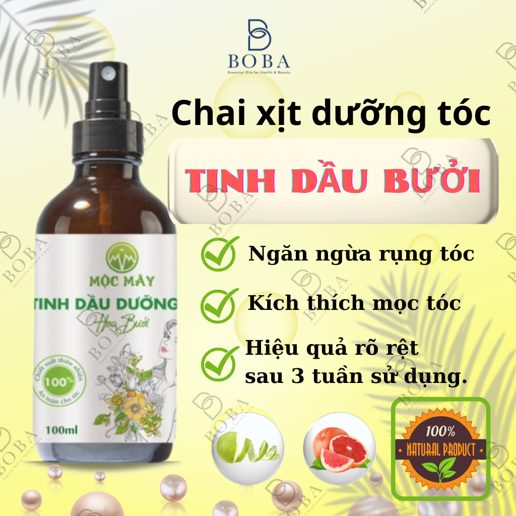 (HCM) Nước Xịt Dưỡng Tóc Tinh Dầu Bưởi, Kích Thích Mọc Tóc, Ngăn Ngừa Rụng, Phục Hồi Tóc Hư Tổn, Nuôi Dưỡng Mềm Mượt