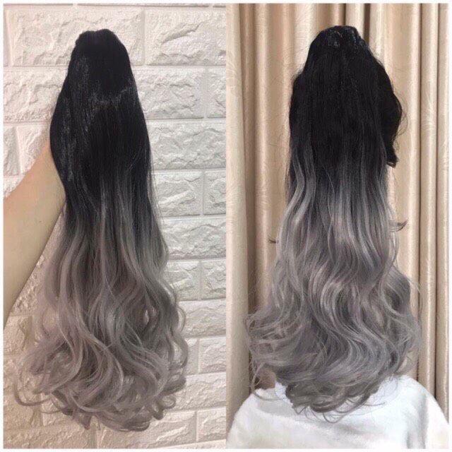 Tóc giả nữ cao cấp ️ ngoặm omber xoăn