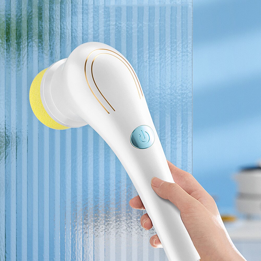 Bộ bàn chải điện vệ sinh cầm tay Electric Spin Scrubber, 5 Replaceable Brush Heads for Bathroom, Kitchen, Wall, Tile, Tub