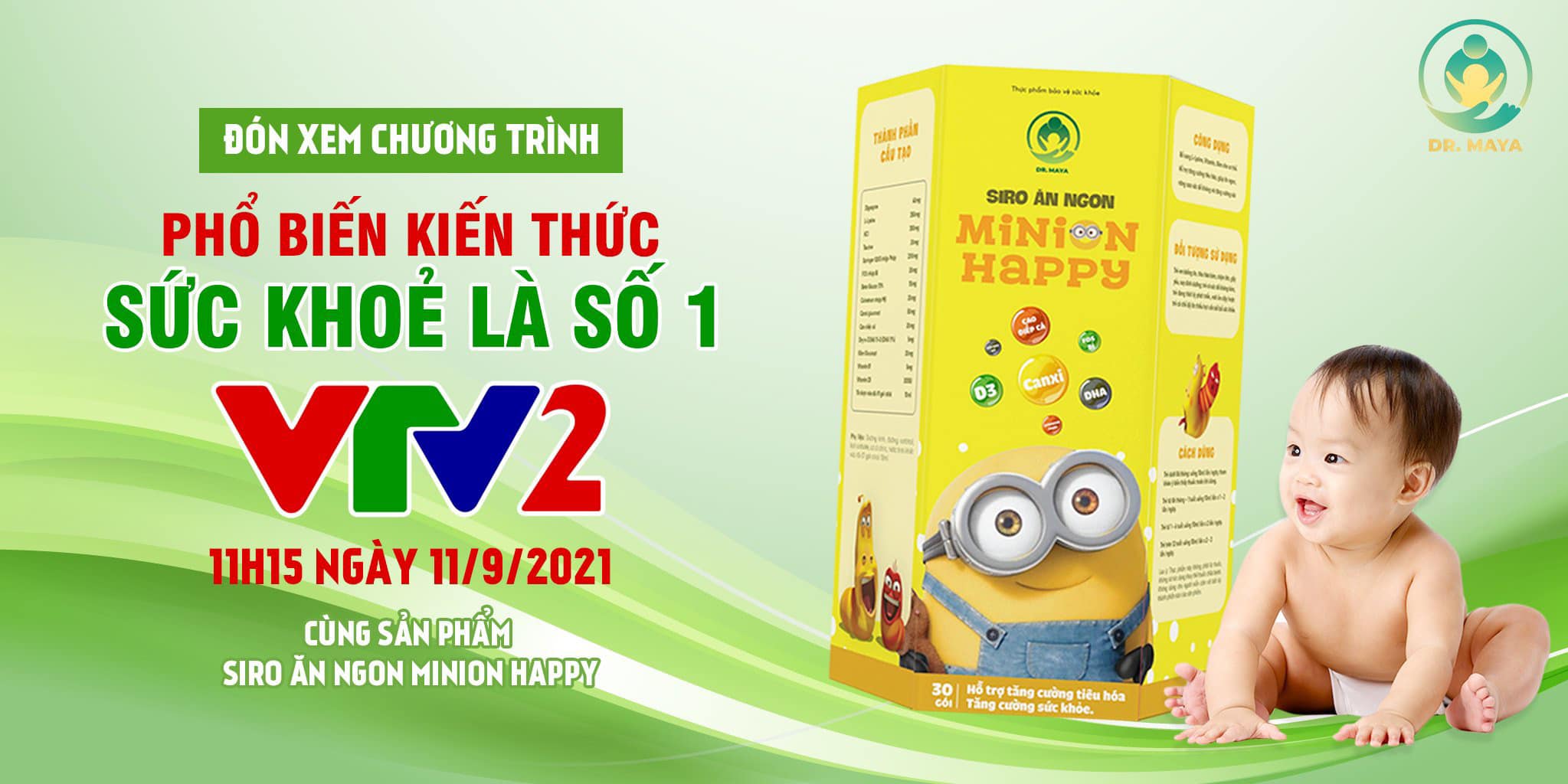 Siro ăn ngon MINION HAPPY hỗ trợ tiêu hóa tốt, giúp trẻ phát triển cân nặng chiều cao