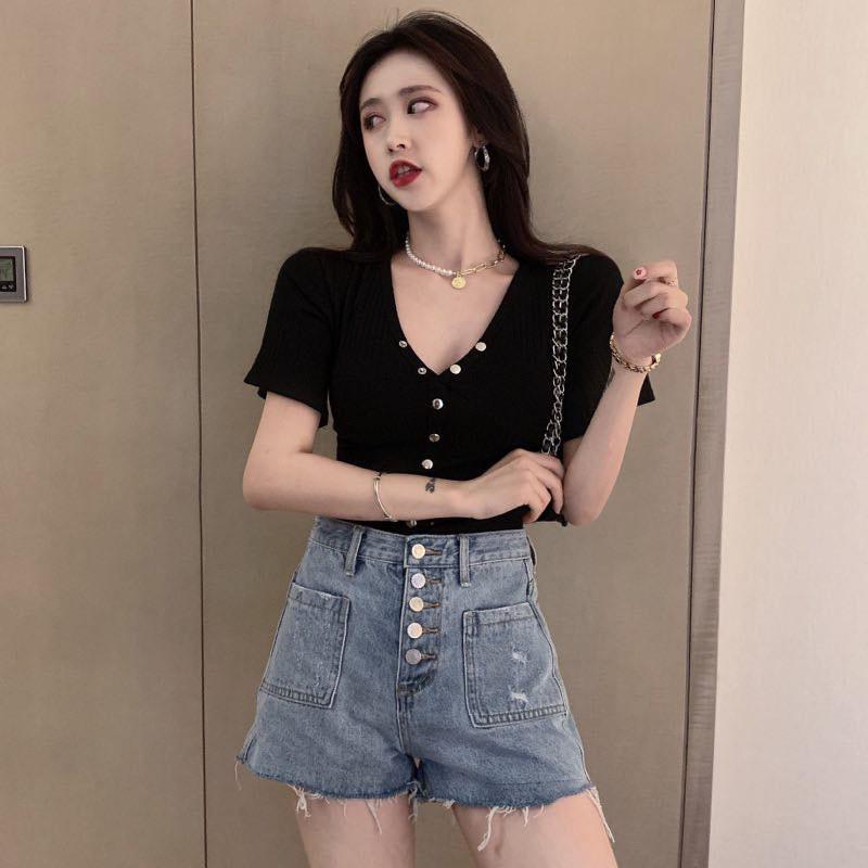 Áo Thun Dáng Ôm Thiết Kế Giản Dị Thời Trang