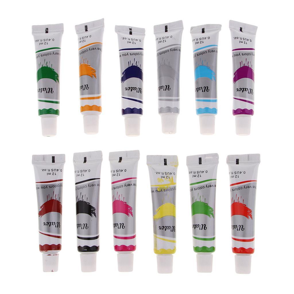 12 Colors Watercolor Paint Set Tube Artist Non Toxic Pigments For Kids Adults Professional Painting on Canvas Wood Clay Ceramic Crafts