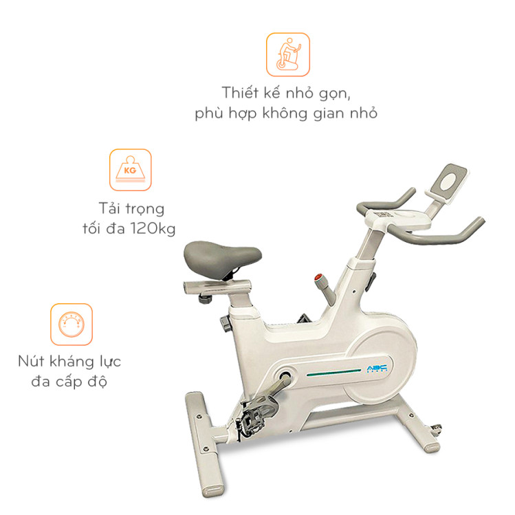 Xe Đạp Tập Thể Dục Tại Nhà ABCSport SB06 Thiết Kế Nhỏ Gọn Khung Sườn Chắc Chắn, Điều Chỉnh Linh Hoạt Tay Cầm, Yên Xe
