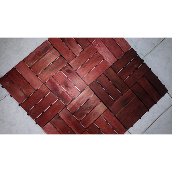Thùng ván gỗ lót sàn ban công