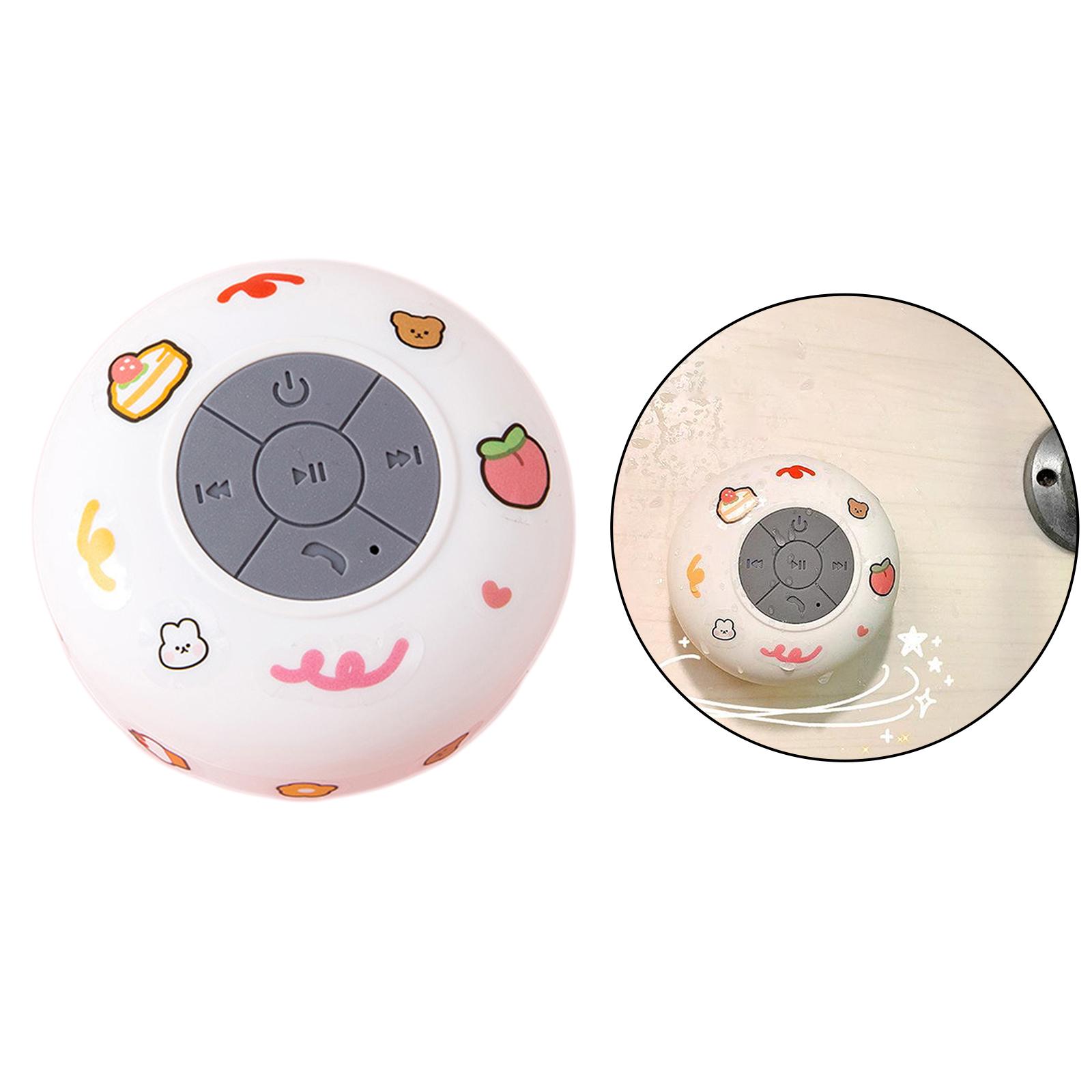Portable Waterproof Wireless Bluetooth Bathroom Shower Speaker White