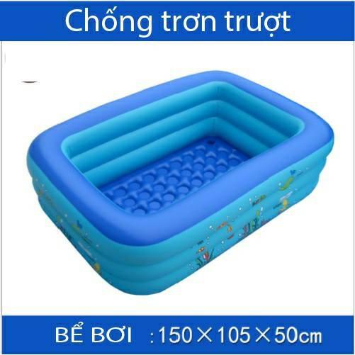 BỂ BƠI 3 TẦNG 1.5M CÓ ĐÁY CHỐNG TRƯỢT VÀ VAN XẢ NƯỚC