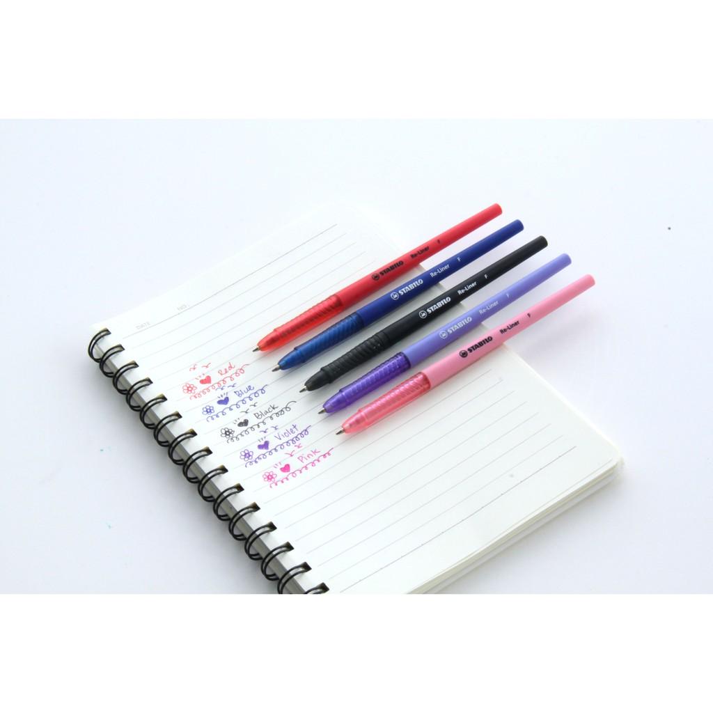 Bộ 2 cây bút bi STABILO Re-Liner 868 0.7mm màu xanh + bút xóa STABILO Correction Pen (BP868F-C2A)