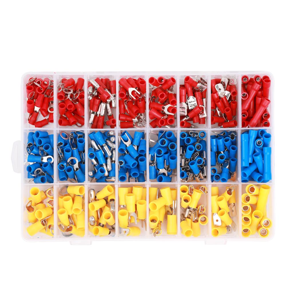 Electrical Wire Terminal Kit with 5-in-1 Automatic Wire Stripper Crimper and 400pcs Connectors