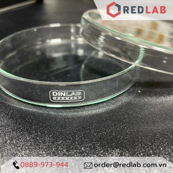 Đĩa petri thủy tinh nhiều kích thước DinLAB, bao gồm nắp 60x15mm, 80x15mm, 90x15mm, 100x15mm, 100x20mm, 120x20mm, 150x25mm