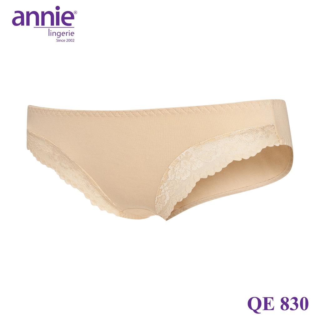 Hình ảnh Combo 3 quần lót nữ trơn vải lụa phối ren annie QE830 mềm mại, gợi cảm, thoáng mát ôm trọn vòng 3 ( màu ngẫu nhiên)