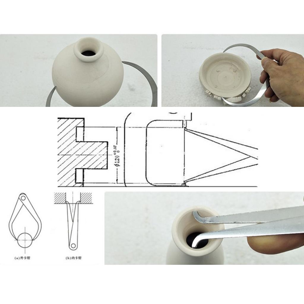 Stainless Steel Caliper Distance Diameter Measuring Tool for Clay Pottery Ceramic Art Crafts