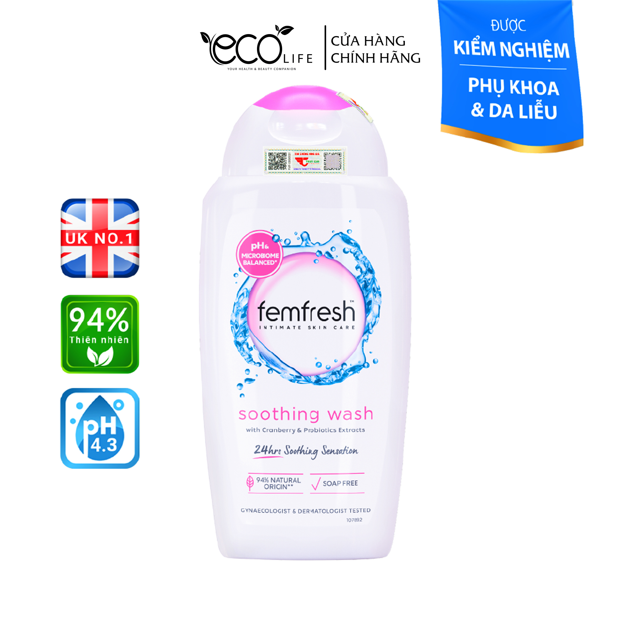 Dung dịch vệ sinh phụ nữ hàng ngày Femfresh Intimate Wash 50ml / 150ml / 250ml (Màu Hồng / Xám / Cam)