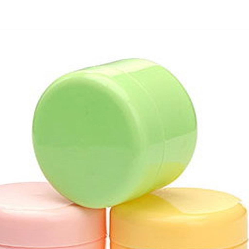 2X Refillable Plastic Empty Face Cream Cosmetic Container with Lid Green-50g