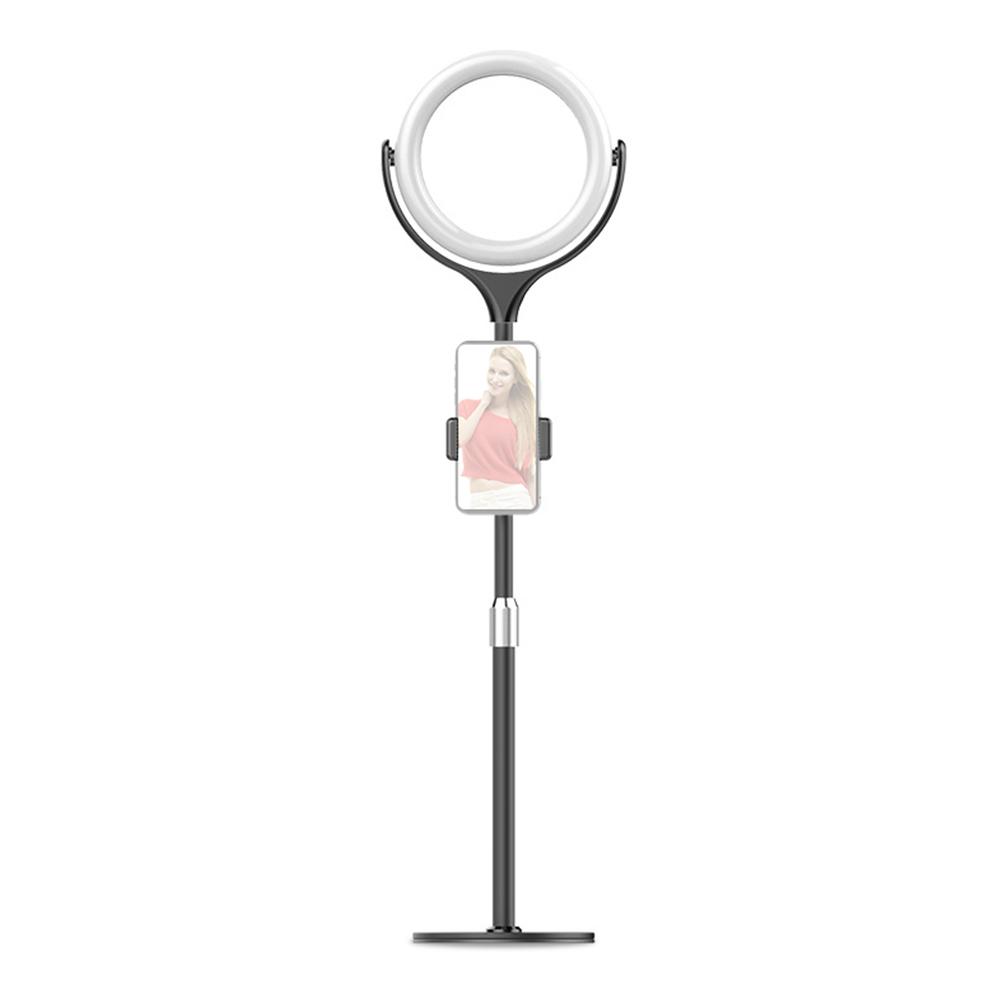 Bộ đèn LED vòng tròn 8 inch để bàn Bộ 3000K-6500K Độ sáng có thể điều chỉnh để chụp ảnh tự sướng Trực tiếp - Màu trắng
