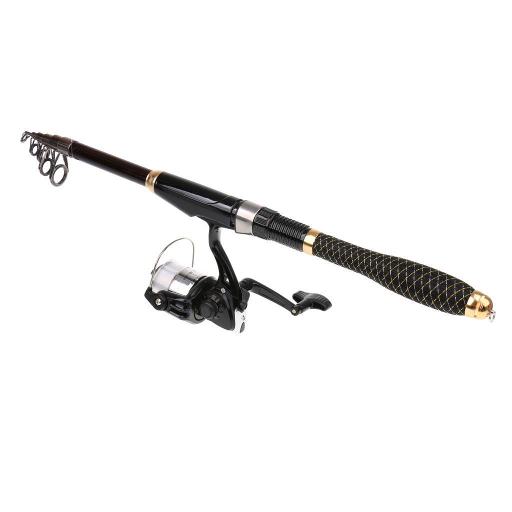 Fishing Rod and Reel Combos Telescopic Kit Fishing Rod Kit Saltwater Freshwater Complete Fishing Tackle Set