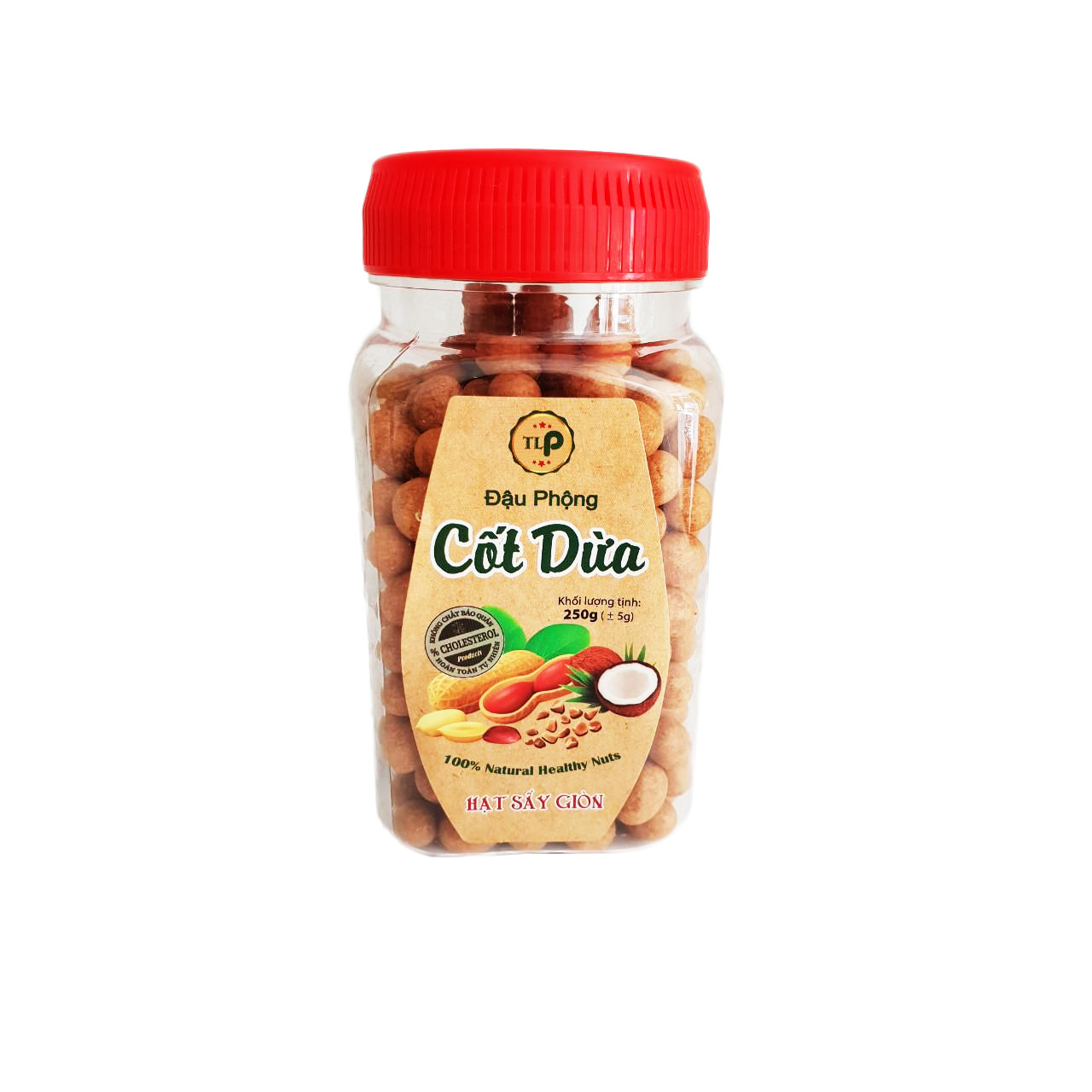 Đậu phộng cốt dừa da cá đặc biệt Tân Lộc Phát (Hũ 250g)