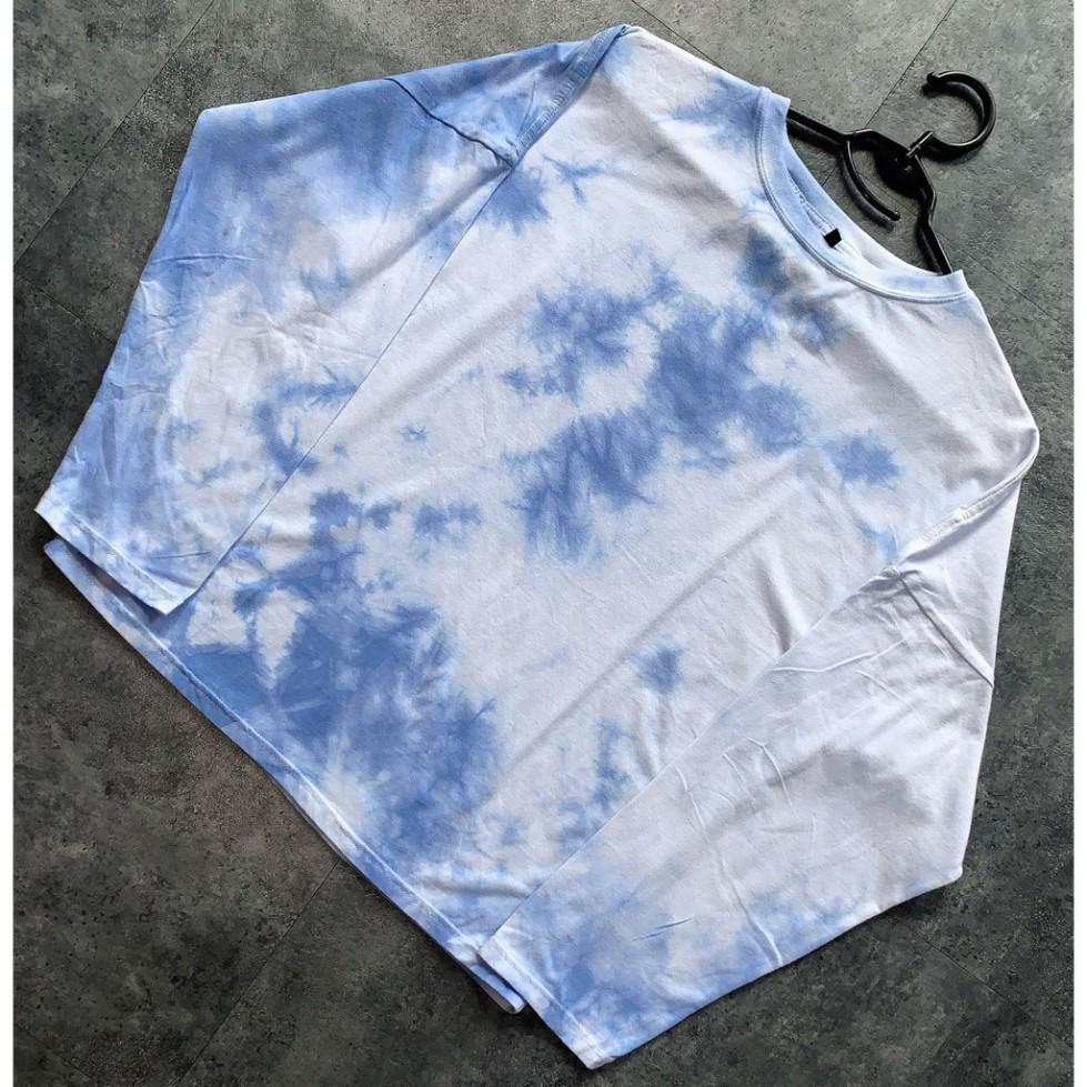 Áo tay dài loang xanh trơn