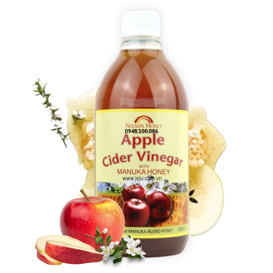 Nước Giấm táo với mật ong Manuka NelsonTáo Cider Vinegar with Manuka Honey Blend 500ml