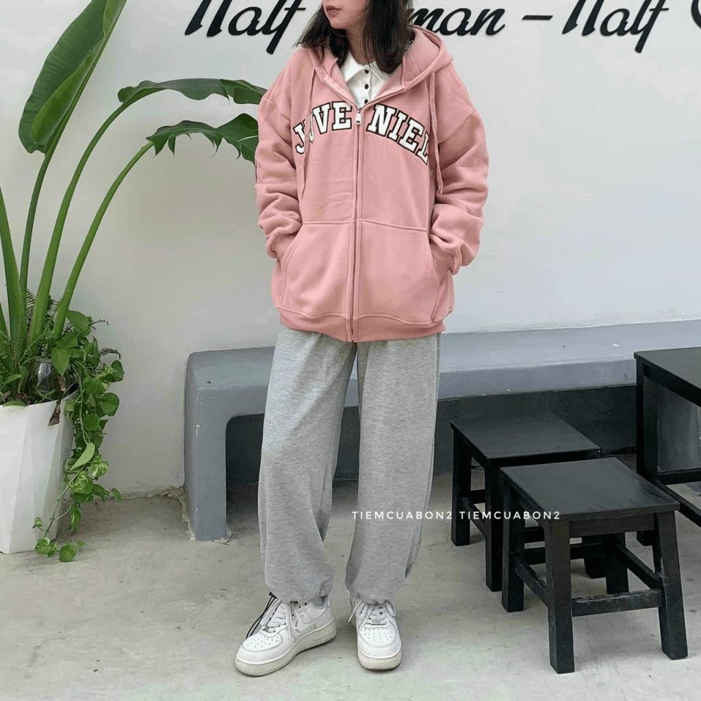 FREE SHIP ÁO KHOÁC HOODIE JUVE NIEL CÓ DÂY KÉO THỜI TRÀNG SÀNH ĐIỆU SIÊU CUTE DỄ THƯƠNG VALENTINA SHOP