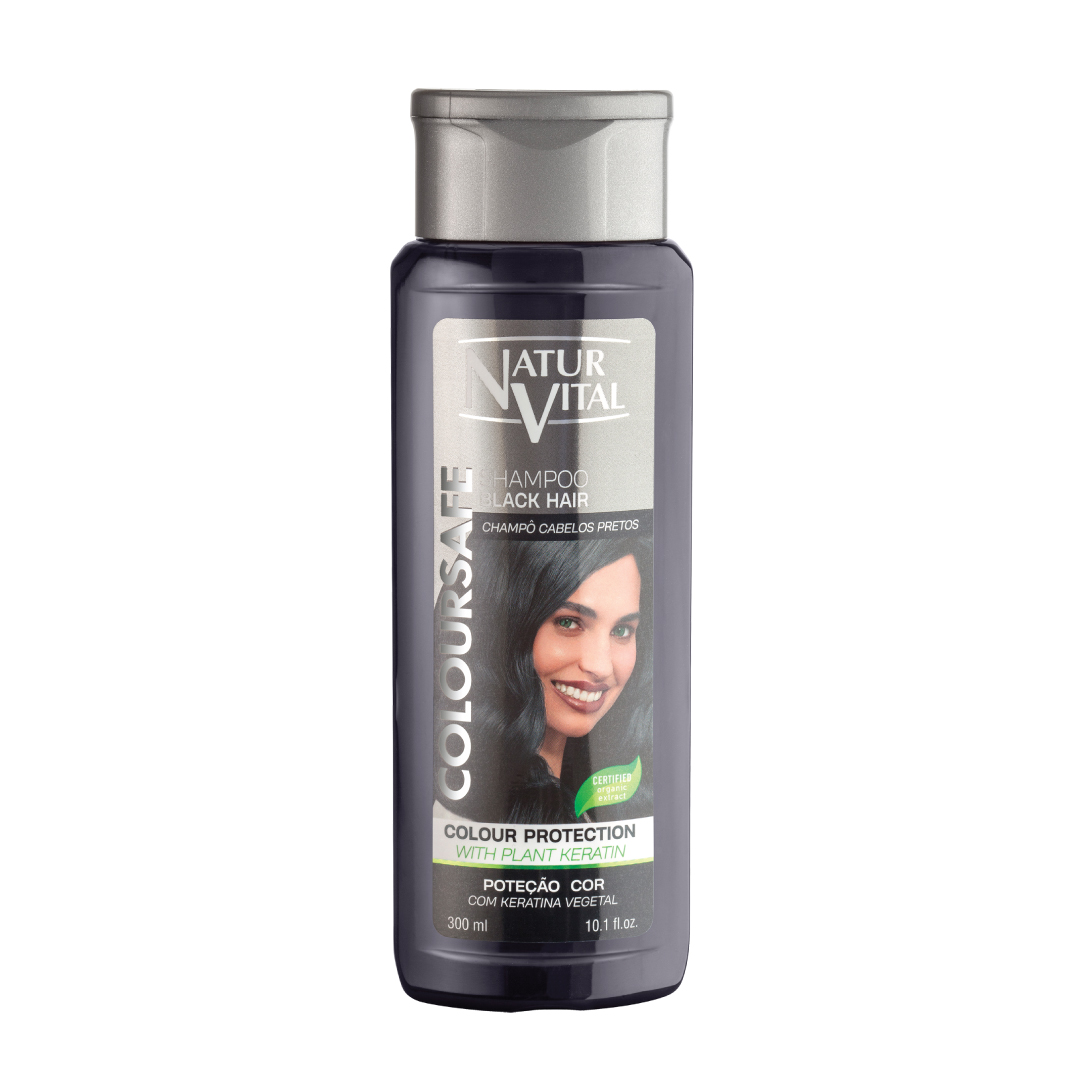 Dầu Gội Giữ Màu NaturVital Henna Black Chiết Xuất Hướng Dương & Lá Trơ, Giúp Làm Sáng Bóng, Bảo Vệ Màu Tóc - Màu Đen