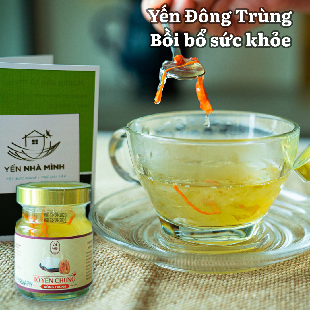 1 LỐC 6 HŨ YẾN CHƯNG 3 VỊ (ĐÔNG TRÙNG, ĐƯỜNG PHÈN, NHÂN SÂM) THƠM NGON