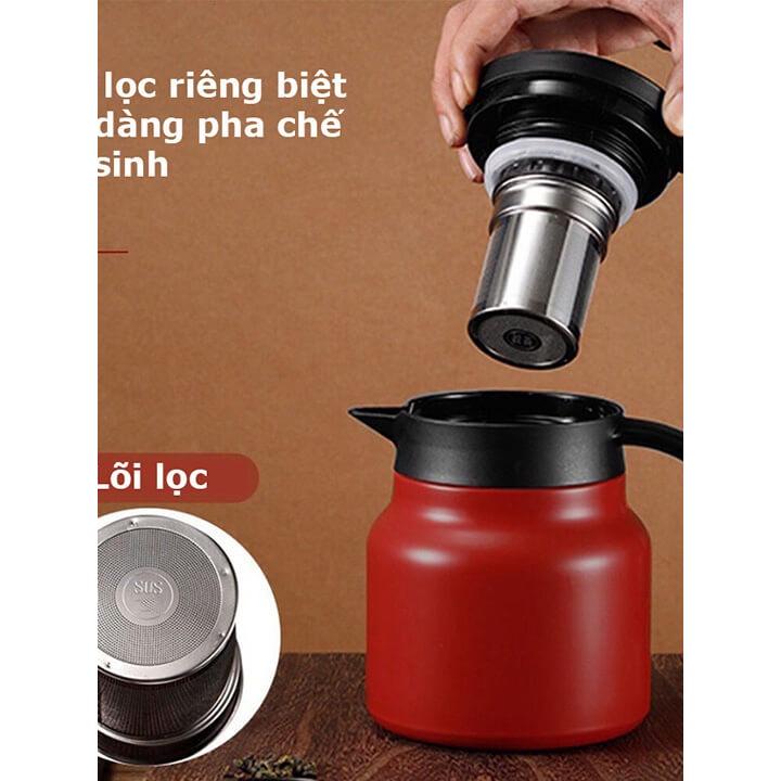 Bình giữ nhiệt, ấm pha trà giữ nhiệt mini siêu xinh 800ml  - giao mầu ngẫu nhiên