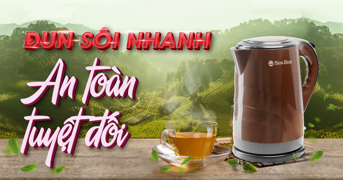 Ấm điện siêu tốc INOX 304 RẠNG ĐÔNG 1,7 lít RD – AST17P2- Hàng chính hãng