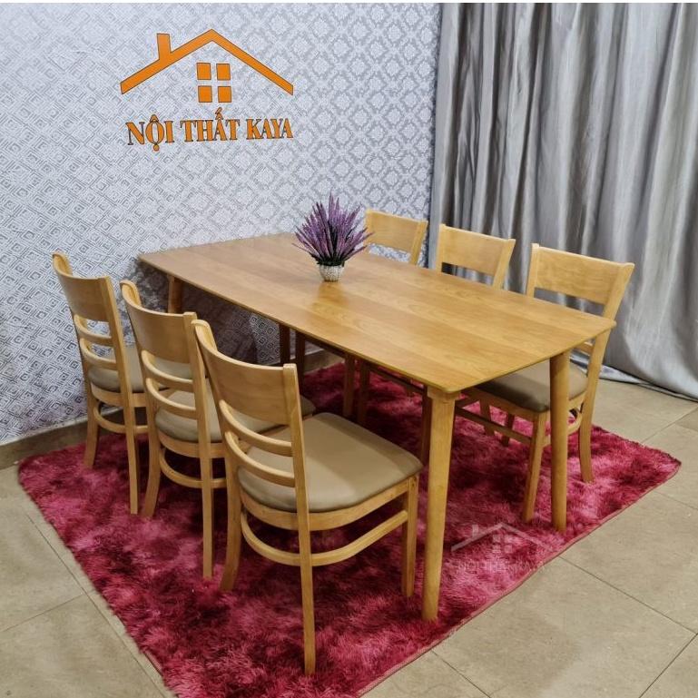 Bộ bàn Lunar 6 ghế Mostar 1m6 Mặt bàn: chất liệu HDF lõi xanh chống ẩm chống trầy nhập khẩu Malaysia