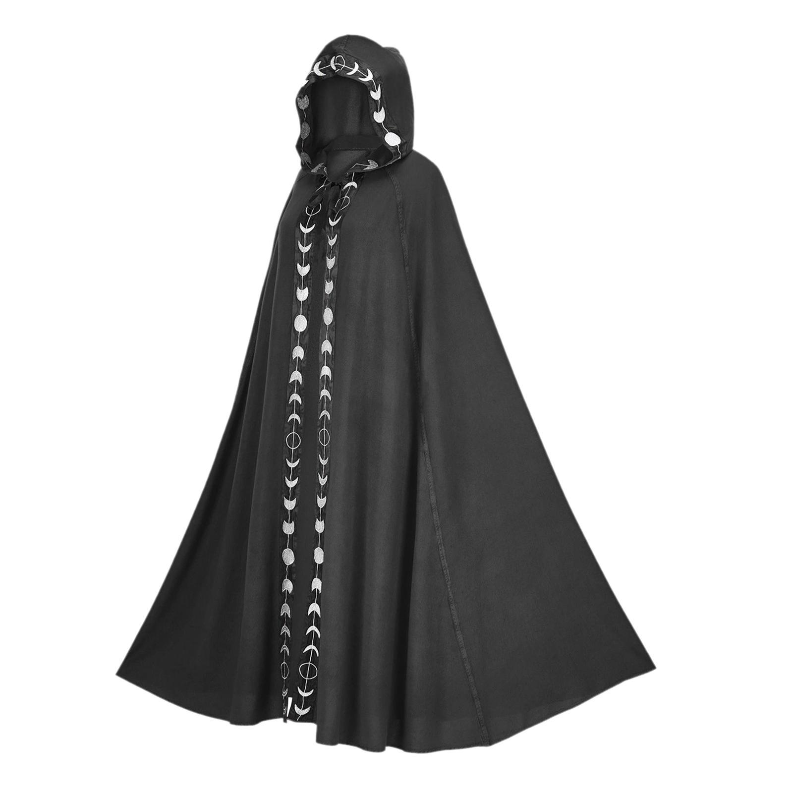 Halloween Cosplay Long Hooded Cloak Cape Wizard Devil Outfit Durable Versatile Devil Costume for Christmas Party Costume Ball