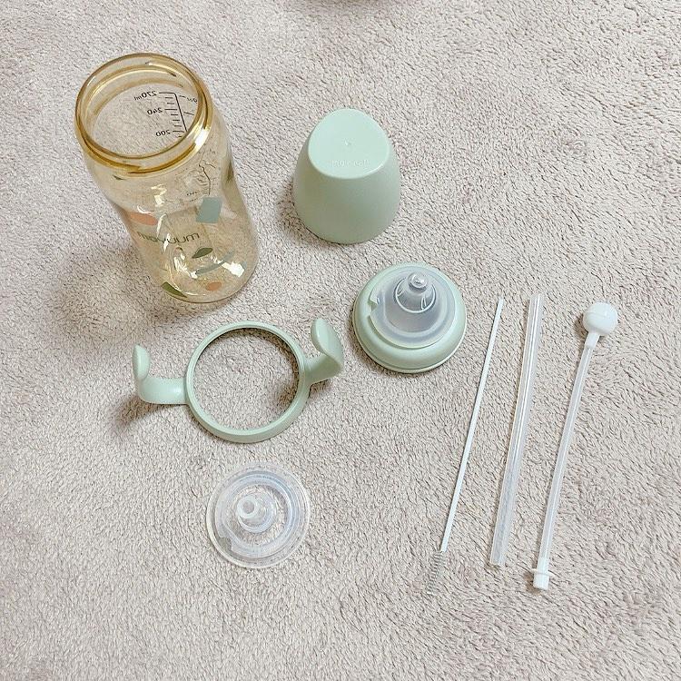 Set hút quả tạ + tay cầm bình sữa/ bình nước 170ml&amp; 270ml Hàn Quốc kèm bộ vệ sinh - made in Korea