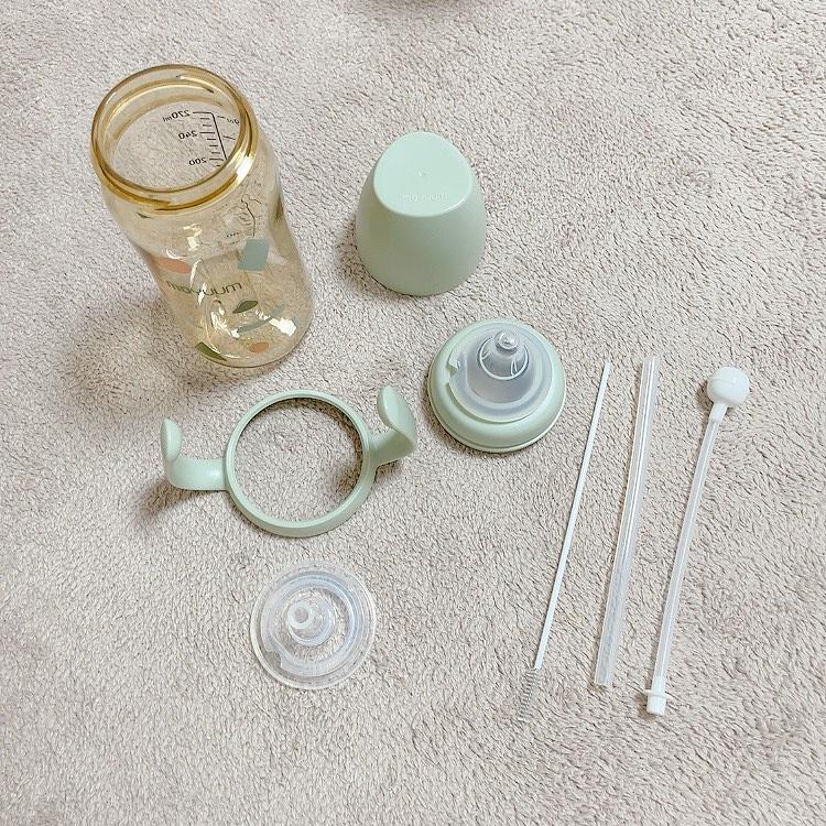 Set hút quả tạ + tay cầm bình sữa/ bình nước 170ml&amp; 270ml Hàn Quốc kèm bộ vệ sinh - made in Korea