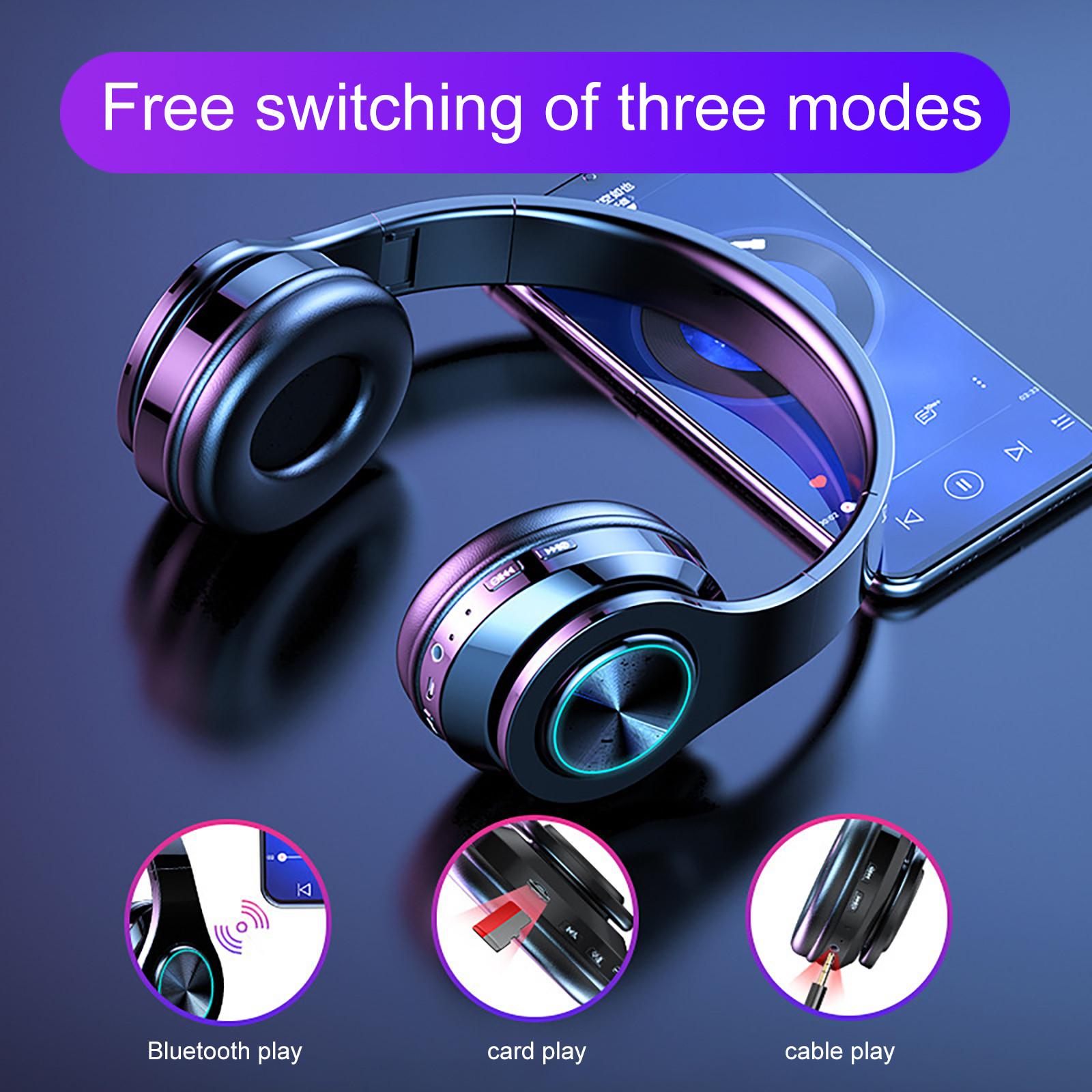 Tai Nghe Không Dây Bluetooth Với Loại Bỏ Tiếng Ồn Trên Tai Tai Nghe Stereo Tai Nghe Có Mic Dành Cho Điện Thoại Và Âm Nhạc