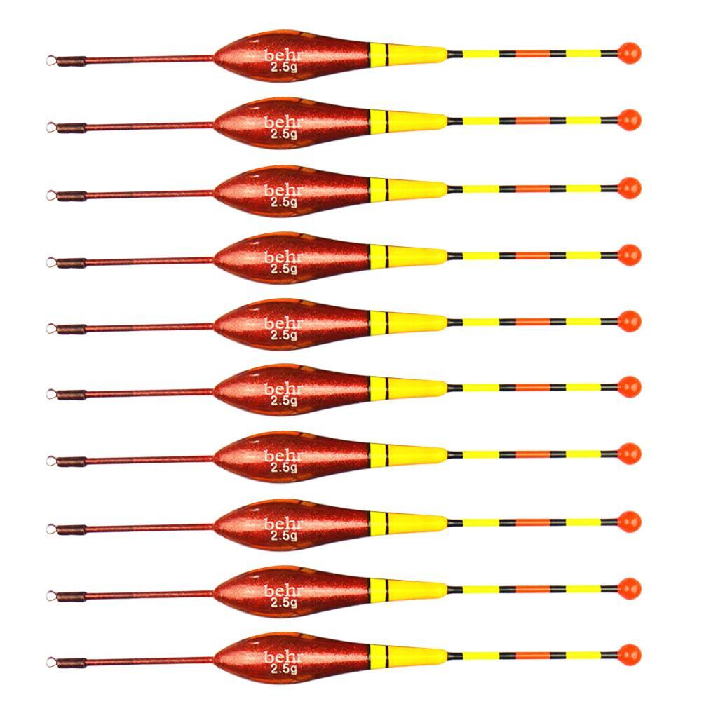 10pcs Fishing Wood Floats Bobbers Vertical Buoy Carp Coarse Fishing Tackle