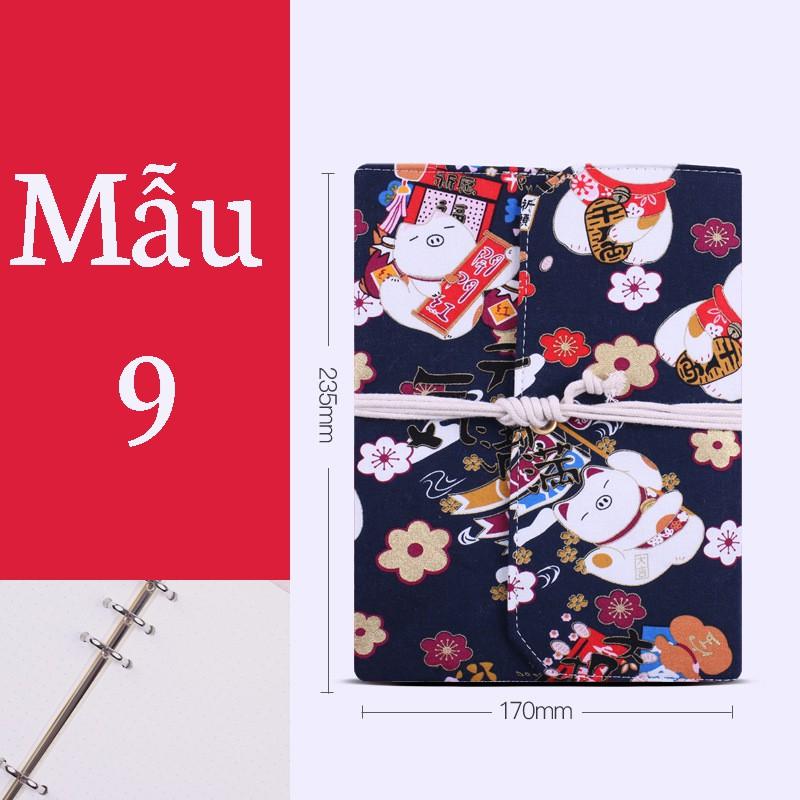 Sổ Còng bìa vải canvas - Sổ tay mèo đáng yêu