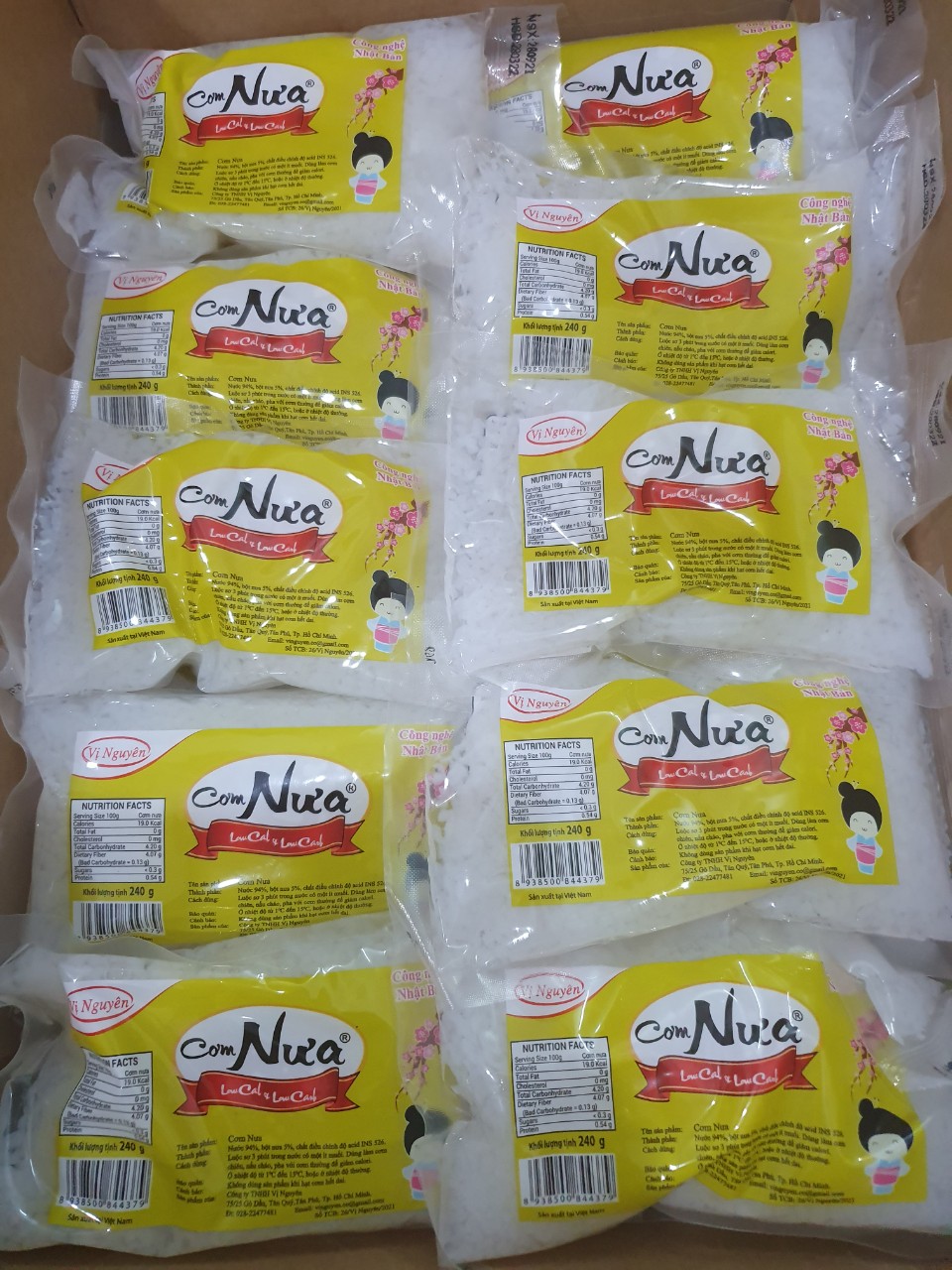 Sỉ Thùng 40 Gói Cơm Nưa Vị Nguyên 240Gram