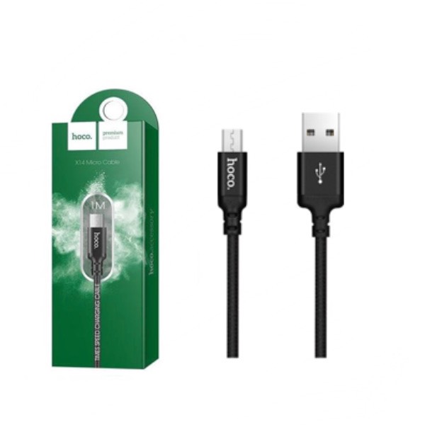 DÂY SẠC MICRO USB HOCO X14 2A 1M - CÁP SẠC NHANH BỌC DÙ CHỐNG ĐỨT GẬP CHO ANDROID SAMSUNG XIAOMI OPPO - GIAO MẪU NGẪU NHIÊN HÀNG CHÍNH HÃNG