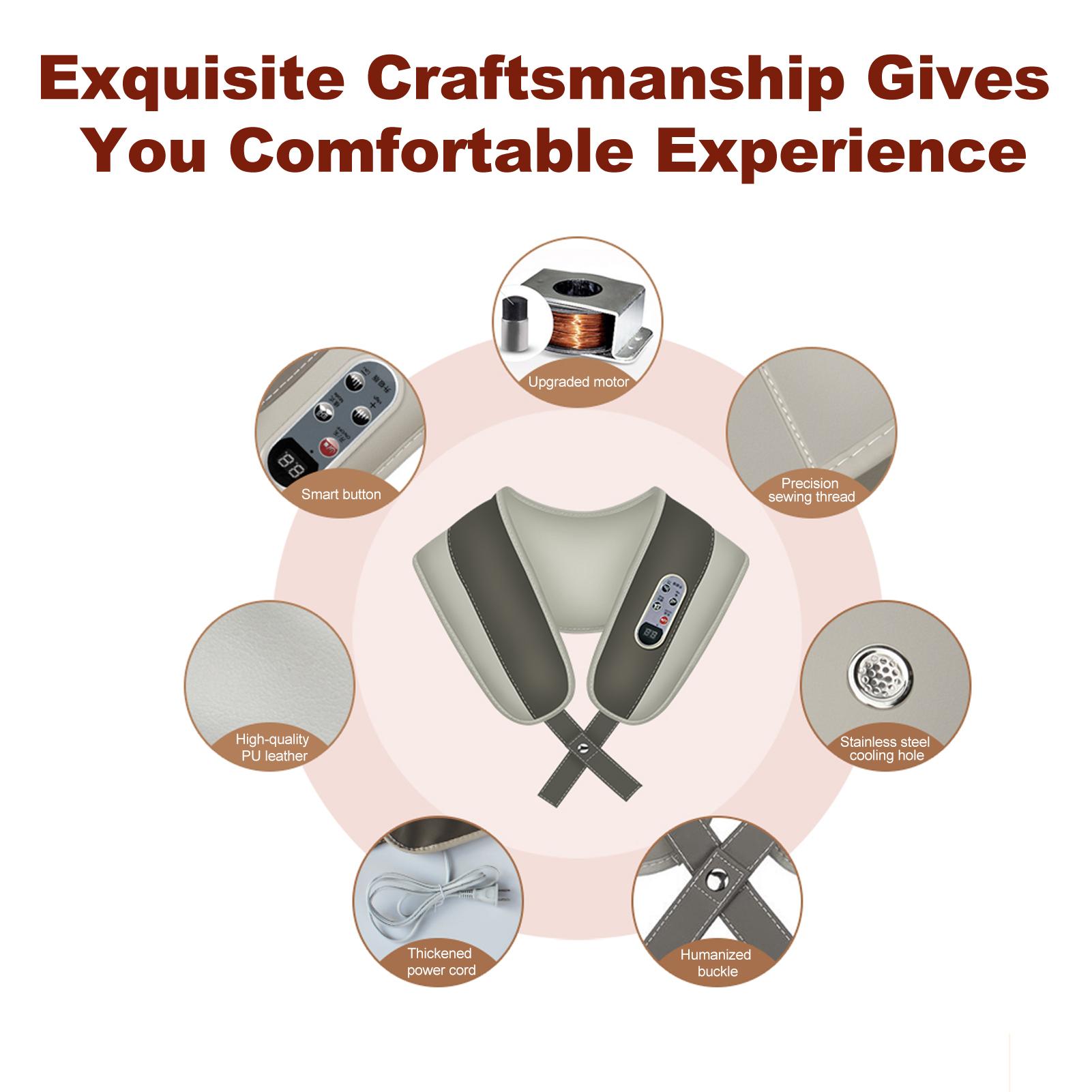 Máy mát xa cổ lưng vai hình chữ U 220V n với màn hình LCD hiển thị