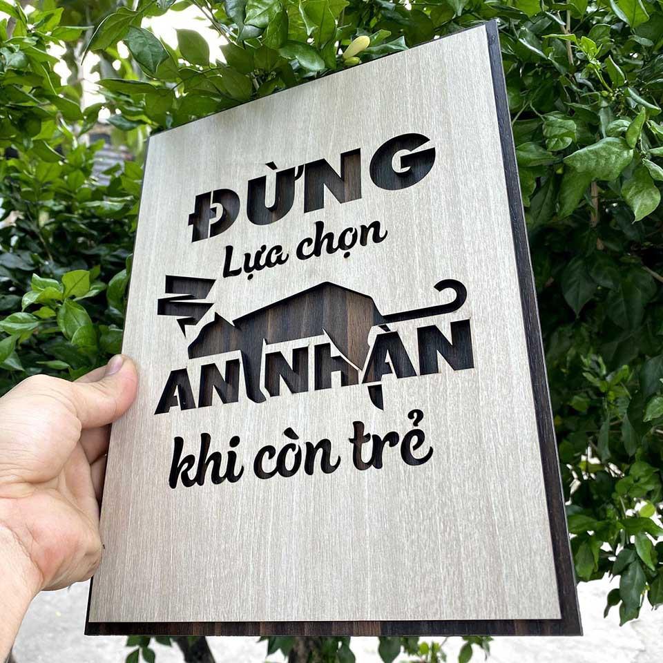 Tranh tạo động lực TBIG016 - Đừng lựa chọn an nhàn khi còn trẻ