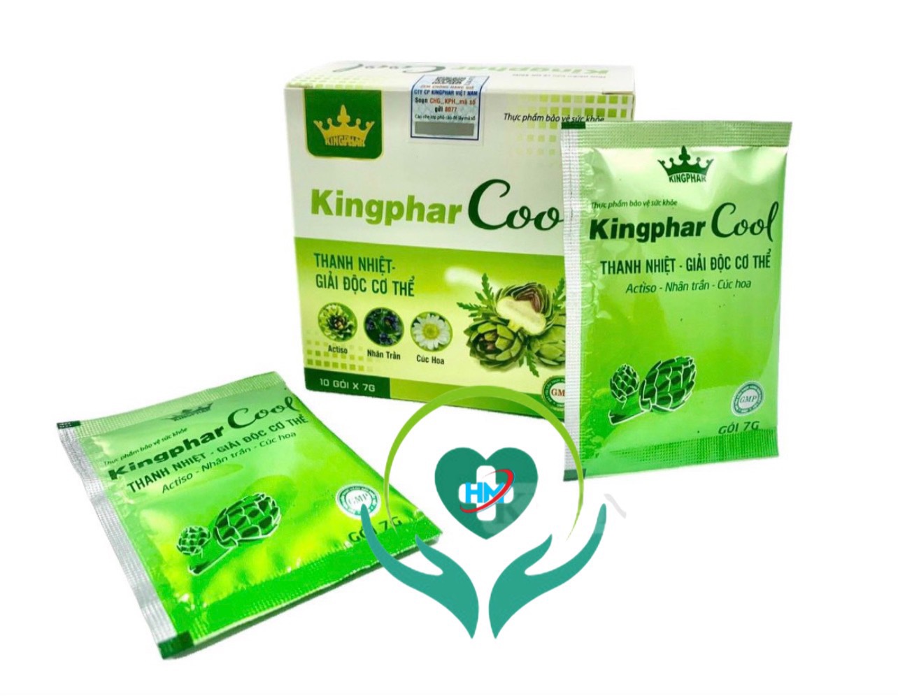 Cốm thanh nhiệt giải độc Kingphar cool, hộp 10 gói x 7 gam