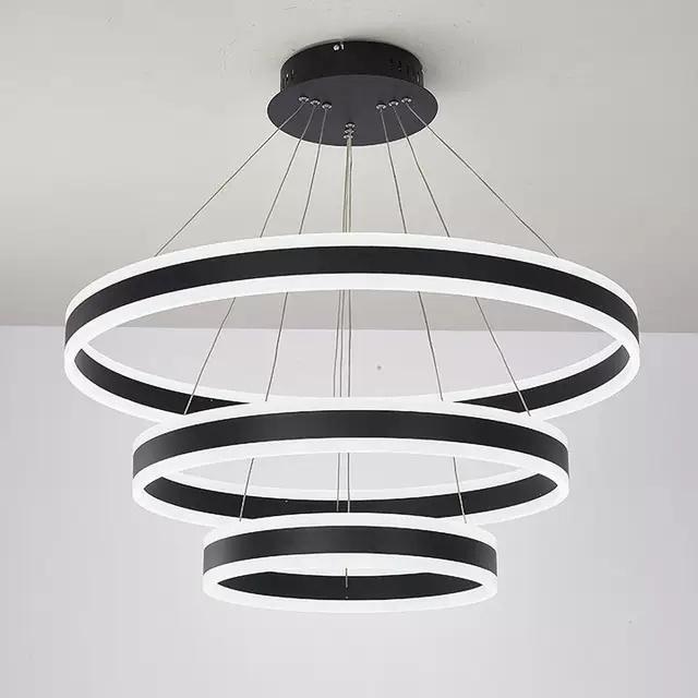 Đèn thả thông tầng, Đèn thả vòng LED cao cấp, đèn trang trí phòng khách, đèn decor