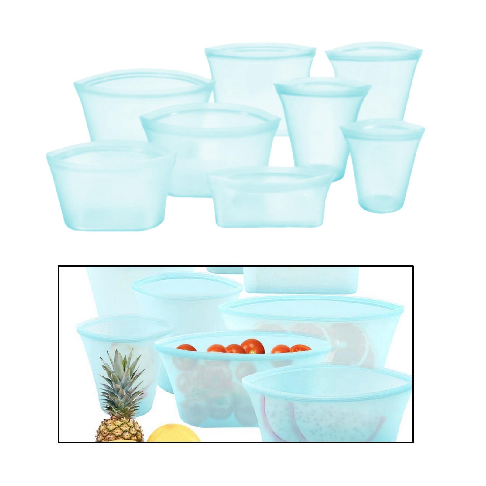 8x Reusable Food Storage Containers Food Containers, for Lunch Vegetables Cooking Fruits