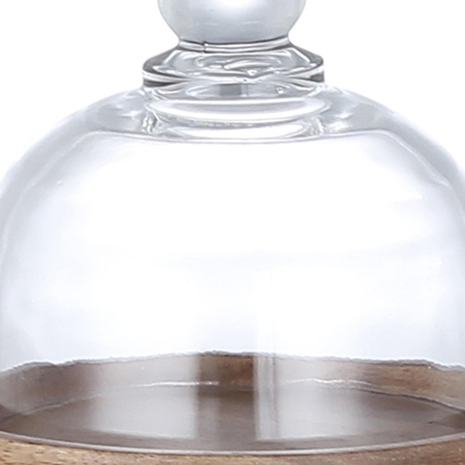 Nordic Glass Cover Serving Tray Cloche Dome Storage Cake Stand Bread Plate M